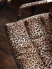 Rockett St George Leopard Love Velvet The Wild Card Office Chair - Image 4 of 9