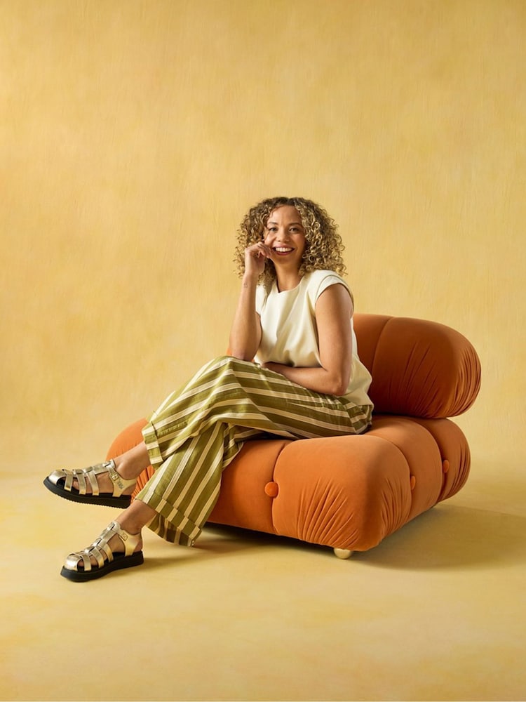 Hush Puppies Gold Cassandra Gladiator Sandals - Image 2 of 7