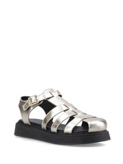 Hush Puppies Gold Cassandra Gladiator Sandals - Image 3 of 7