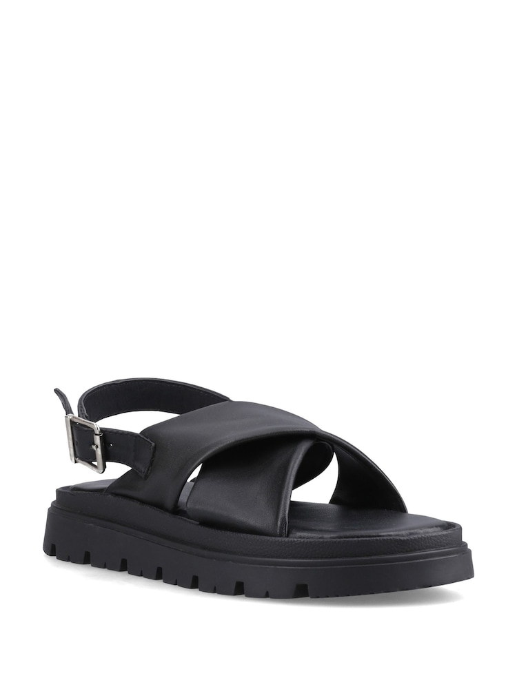 Hush Puppies Black Lara Sandals - Image 2 of 5 Hush Puppies Black Lara Sandals - Image 2 of 5