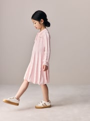 Baker by Ted Baker Pink Cable Knit Collared Dress - Image 2 of 11