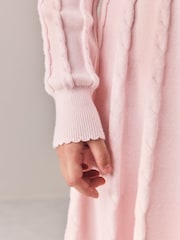 Baker by Ted Baker Pink Cable Knit Collared Dress - Image 5 of 11