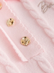 Baker by Ted Baker Pink Cable Knit Collared Dress - Image 8 of 11