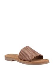 Hush Puppies Brown Hetty Slide Wide Fit Sandals - Image 2 of 5