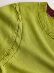 Green Sausage Dog Cotton Rich Soft Touch Long Sleeve Crew Neck Jumper - Image 7 of 8