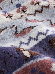 Blue Animal Scene Crew Neck Long Sleeve Knitted Jumper - Image 6 of 8