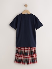 Red/Navy Check Short - Family Christmas Matching Pyjama Set (5-16yrs) - 8суретінің 6 суреті