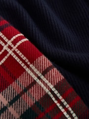 Red/Navy Check Short - Family Christmas Matching Pyjama Set (5-16yrs) - 8суретінің 7 суреті