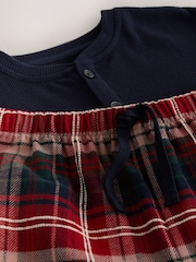 Red/Navy Check Short - Family Christmas Matching Pyjama Set (5-16yrs) - 8суретінің 8 суреті