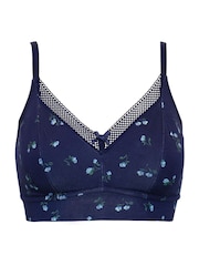 Pour Moi Blue Non Wired Love to Lounge Cotton Non Wired Bra - Image 3 of 4