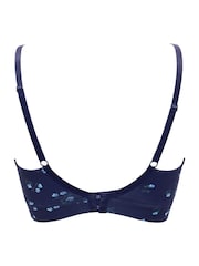 Pour Moi Blue Non Wired Love to Lounge Cotton Non Wired Bra - Image 4 of 4