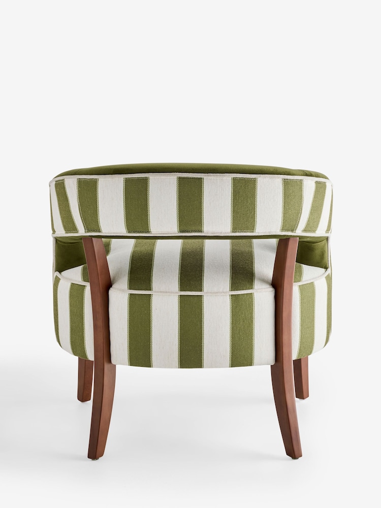 Lia Gold x Next Green Remi Mafaldine Stripe Chair - Image 8 of 8 Lia Gold x Next Green Remi Mafaldine Stripe Chair - Image 8 of 8