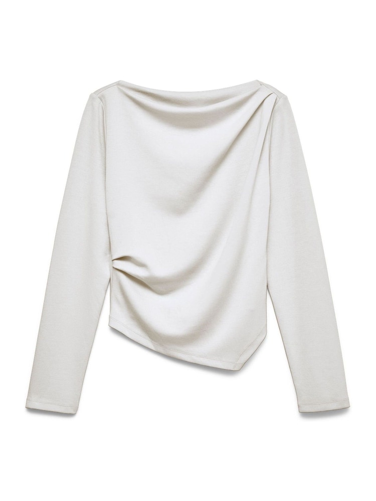 VERO MODA White Long Sleeve Boat Neck Blouse - Image 5 of 5