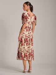 Nude - Jolie Moi Angel Sleeve Print Lace Maxi Dress - Bild 2 von 6