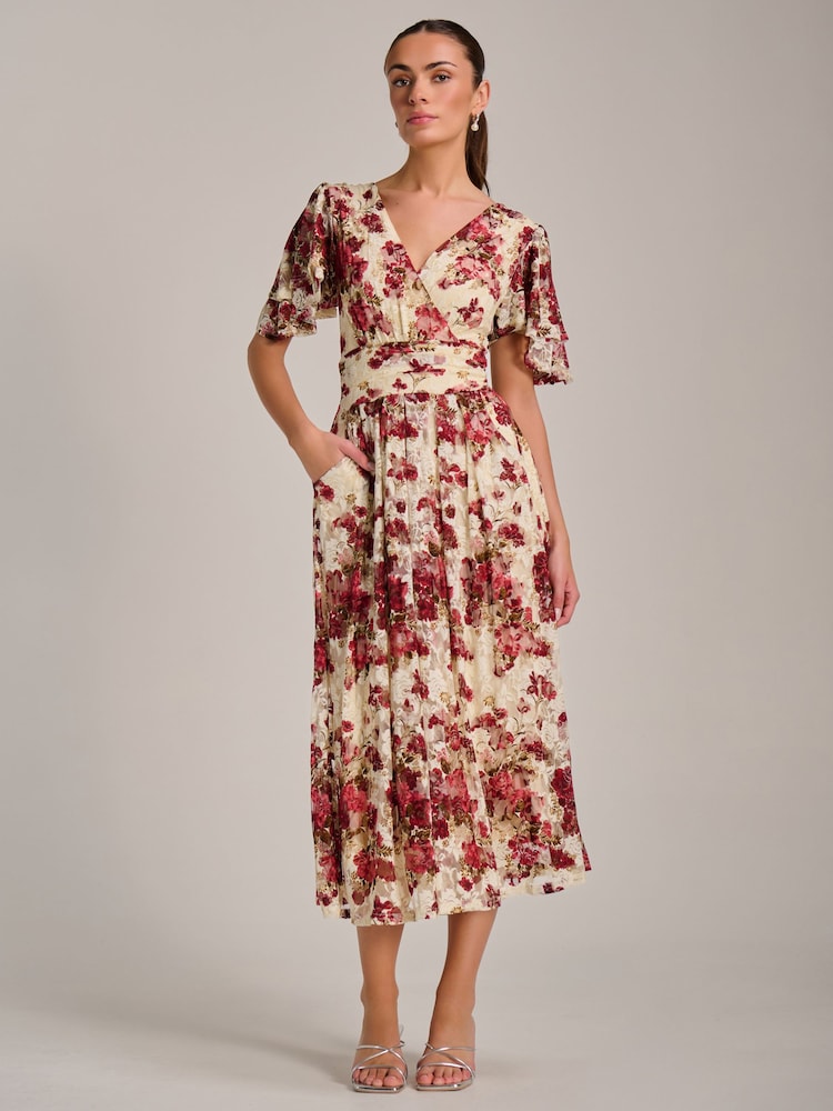 red midi cotton dress Mint Velvet Women's Cotton Ruffle Maxi Dress - Red