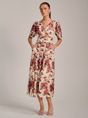 Nude - Jolie Moi Angel Sleeve Print Lace Maxi Dress - Bild 6 von 6