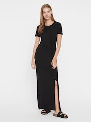 VERO MODA Black Petite Short Sleeve Jersey Maxi Dress - Image 1 of 5