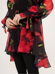 Star by Julien MacDonald Red Floral High Low Tunic - Image 4 of 5