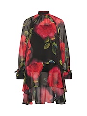 Star by Julien MacDonald Red Floral High Low Tunic - Image 5 of 5