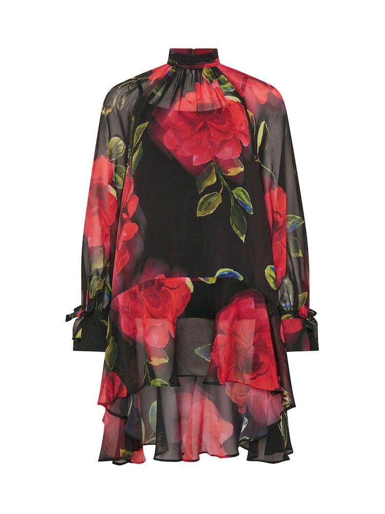 Star by Julien MacDonald Red Floral High Low Tunic - Image 5 of 5