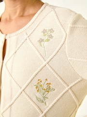 Roman Floral Embroidered Knit Cardigan - Afbeelding 6 van 6