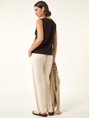 Roman Black Butterfly Embroidered Vest Top - Image 3 of 5