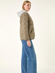 Roman Green Quilted Hooded Jacket - Image 3 of 5