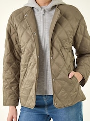 Roman Green Quilted Hooded Jacket - Image 5 of 5