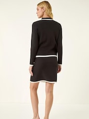 Roman Black Diamante Button Knit Jacket - Image 3 of 5
