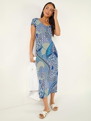 Roman Petite Abstract A-Line Midi Dress - Εικόνα 1 από 5