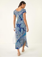 Roman Petite Abstract A-Line Midi Dress - Εικόνα 3 από 5
