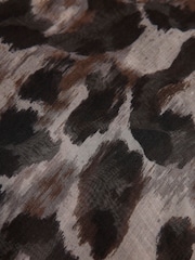 River Island Leopard Print Lightweight Scarf - Image 2 of 3