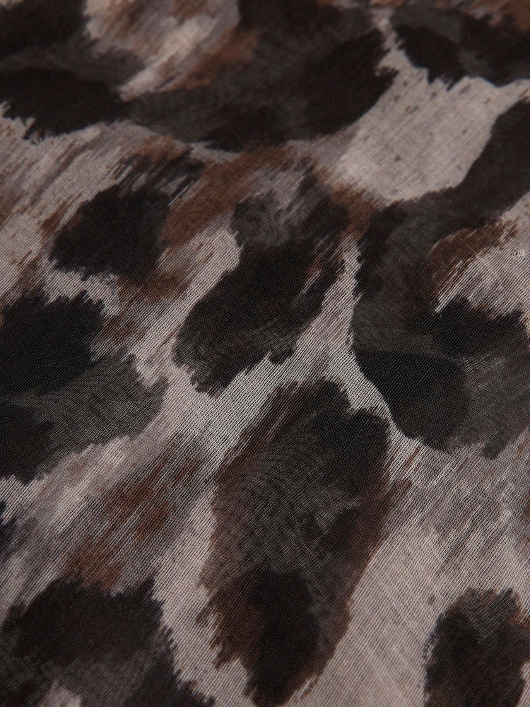 River Island Leopard Print Lightweight Scarf - Image 2 of 3