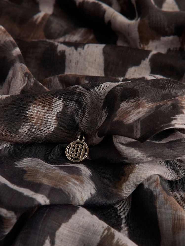 River Island Leopard Print Lightweight Scarf - Image 3 of 3