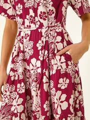 Roman Red Petite Floral Shirt Dress - Image 5 of 5