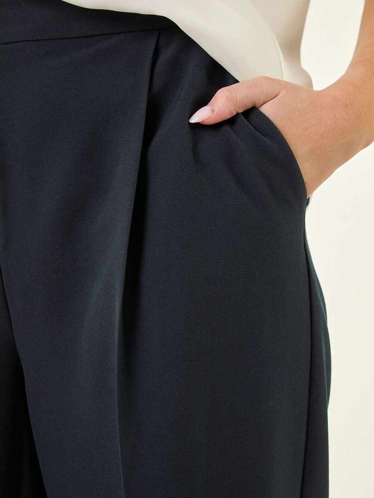 Roman Blue Petite Ankle Grazer Smart Stretch Trousers - Image 6 of 6 Roman Blue Petite Ankle Grazer Smart Stretch Trousers - Image 6 of 6
