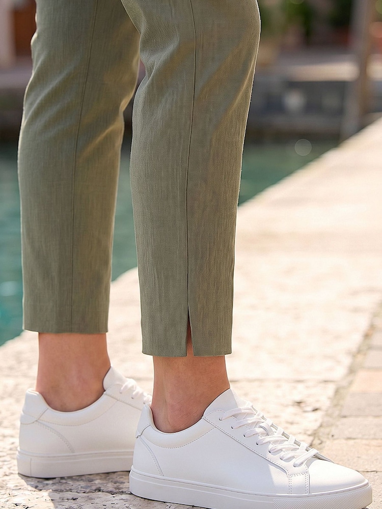 Roman Green Petite Bengaline Stretch Trousers - Image 4 of 4 Roman Green Petite Bengaline Stretch Trousers - Image 4 of 4