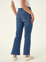 Roman Indigo Petite Boocut Cropped Denim Trousers - Image 3 of 5