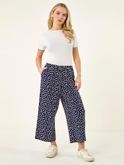 Roman Blue Petite Spot Stretch Trousers - Image 2 of 5