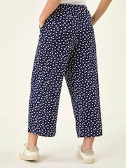 Roman Blue Petite Spot Stretch Trousers - Image 3 of 5