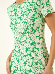Roman Green Petite Twist Front Stretch Dress - Image 5 of 5