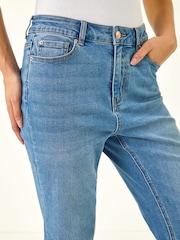 Roman Denim Petite Boocut Cropped Denim Trousers - Image 3 of 5