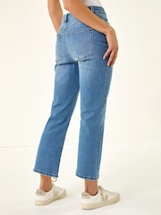 Roman Denim Petite Boocut Cropped Denim Trousers - Image 4 of 5