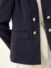 Roman Blue Petite Pocket Ponte Blazer - Image 5 of 5