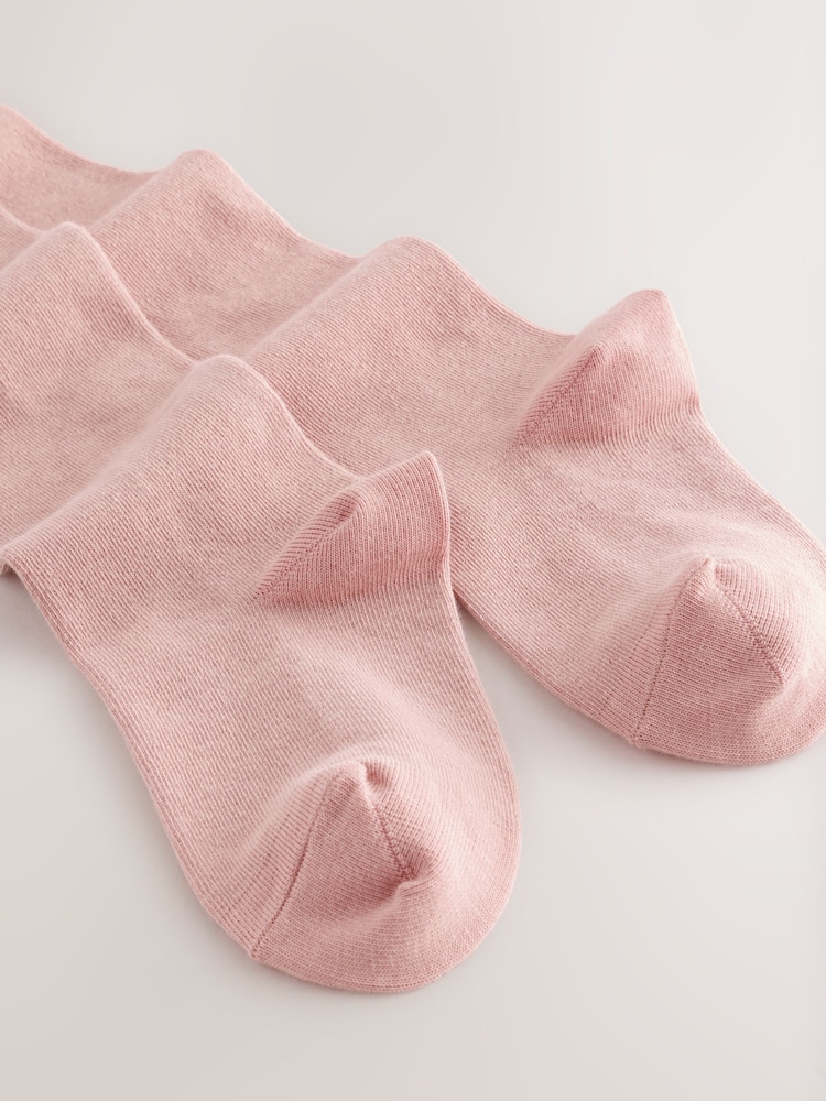 Pale Pink Cotton Rich Single Tights - Image 2 of 3 Pale Pink Cotton Rich Single Tights - Image 2 of 3