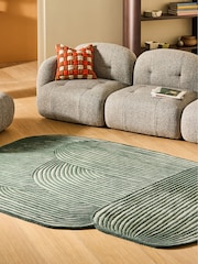 MADE.COM Green Casey Wool Tufted Rug - Image 1 of 5