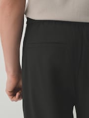 Black Wide Leg Fit Side Stripe Smart Joggers - Image 6 of 9