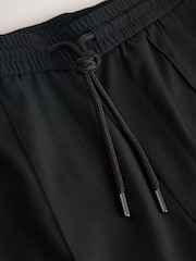 Black Wide Leg Fit Side Stripe Smart Joggers - Image 8 of 9