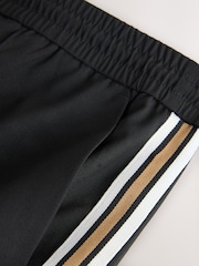 Black Wide Leg Fit Side Stripe Smart Joggers - Image 9 of 9