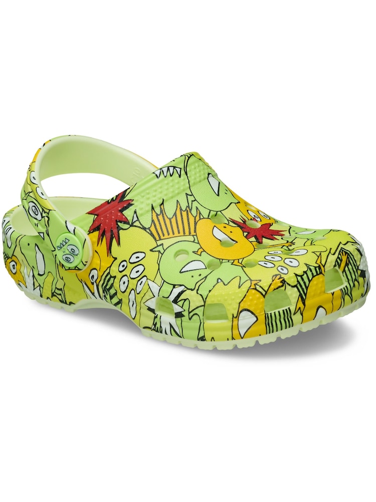Crocs Yellow Toddler Classic Glow Monster Camo Clogs - Image 2 of 6